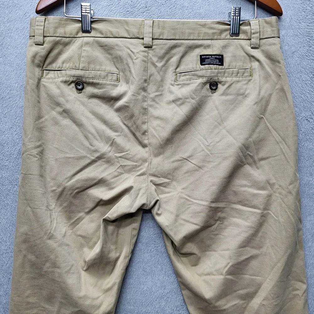 Banana Republic Men‎ Pants 33X30 Khaki Chino Twill Fulton Skinny Button 29